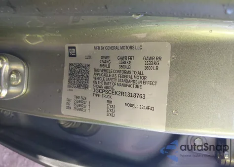 2024 Chevrolet Colorado 2Wd Lt from USA, damaged, VIN 1GCPSCEK2R1318763